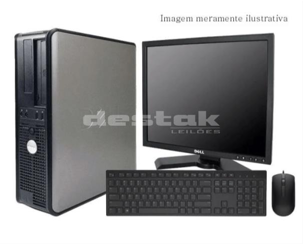 Foto de Computador da marca Dell com monitor de vídeo LG.